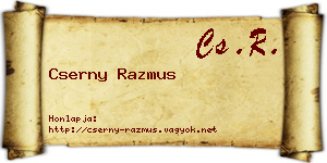 Cserny Razmus névjegykártya