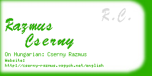 razmus cserny business card
